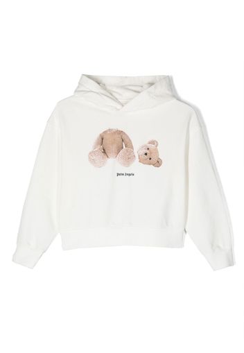 Palm Angels Kids graphic-print hoodie - Weiß