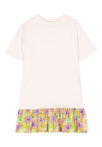 Palm Angels Kids palm tree-print short-sleeve dress - Rosa