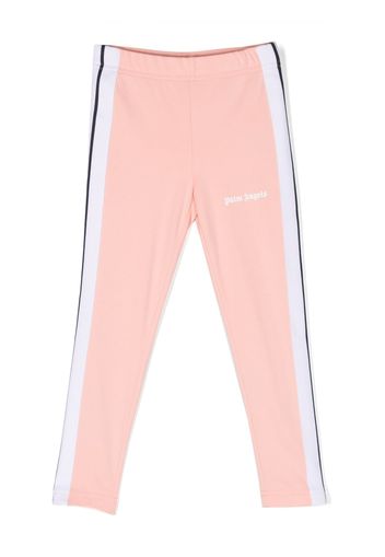 Palm Angels Kids side stripe-print leggings - Rosa