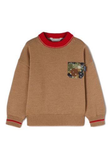 Palm Angels Kids Pullover mit Camouflage-Print - Nude