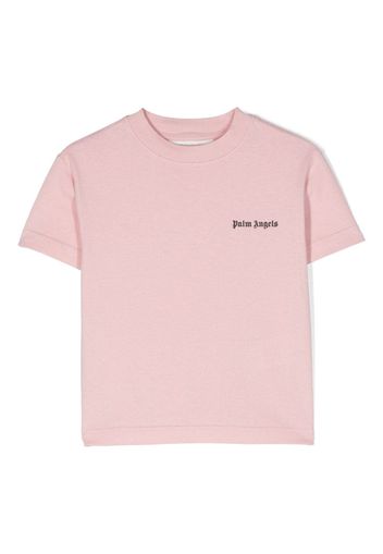 Palm Angels Kids Meliertes T-Shirt mit Logo-Print - Rosa