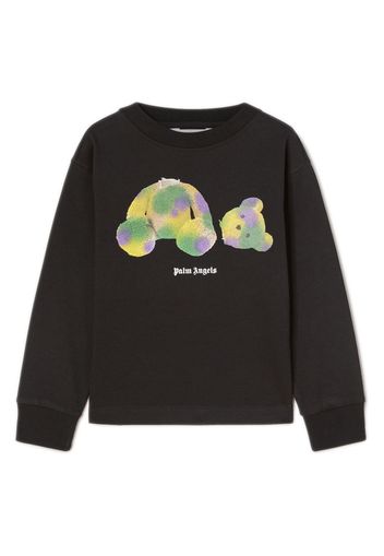 Palm Angels Kids logo-print cotton sweatshirt - Schwarz