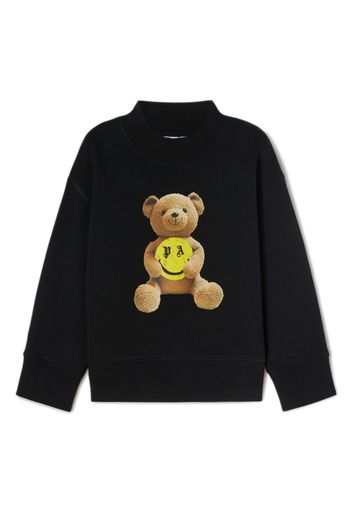 Palm Angels Kids bear-motif cotton sweatshirt - Schwarz