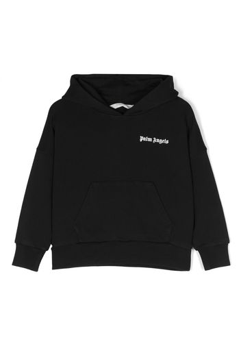 Palm Angels Kids logo-print cotton hoodie - Schwarz