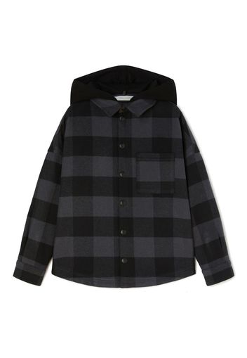 Palm Angels Kids logo-print cotton shirt - Schwarz