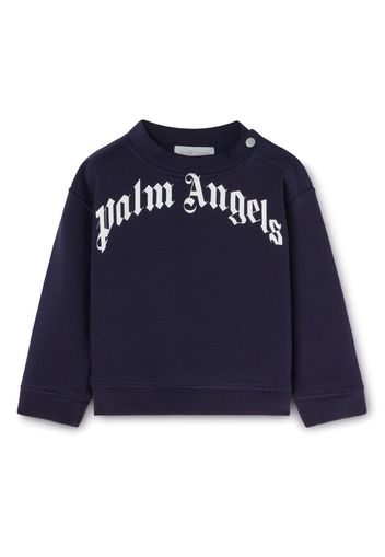 Palm Angels Kids Pullover mit Logo-Print - Blau