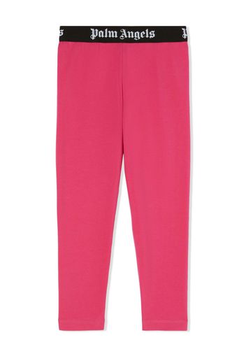 Palm Angels Kids logo-print leggings - Rosa