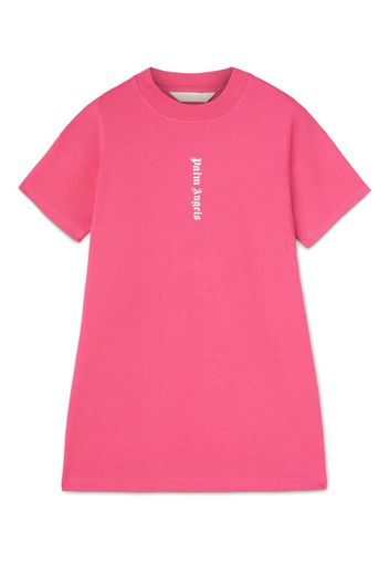 Palm Angels Kids T-Shirtkleid mit Logo-Print - Rosa