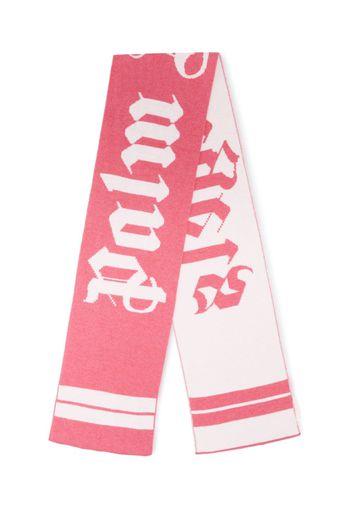 Palm Angels Kids Intarsien-Schal mit Logo - Rosa