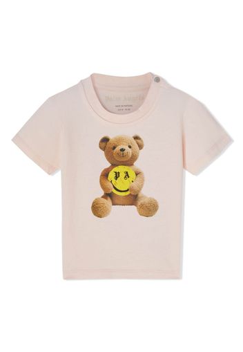 Palm Angels Kids T-Shirt mit Teddy-Print - Rosa