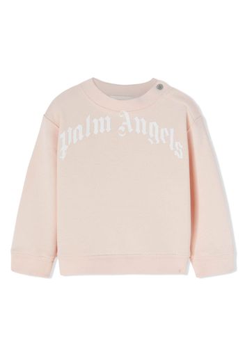 Palm Angels Kids Sweatshirt mit Logo-Print - Rosa