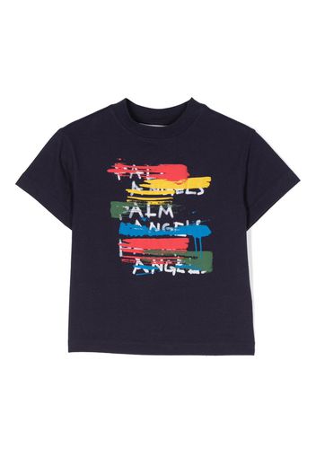 Palm Angels Kids graphic-print cotton T-shirt - Blau