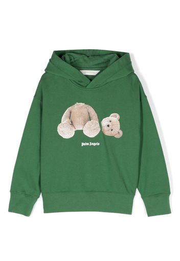 Palm Angels Kids graphic-print organic cotton hoodie - Grün