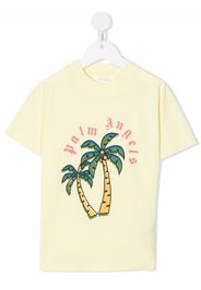 Palm Angels Kids T-SHIRT WITH PALMS YELLOW GREEN - Gelb