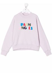 Palm Angels Kids CREW NECK SEASONAL LOGO LILAC MULTICOLO - Rosa