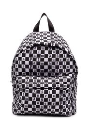 Palm Angels Kids logo checkerboard-print backpack - Weiß