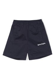 Palm Angels Kids logo-print shorts - Blau