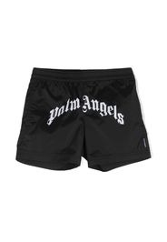 Palm Angels Kids logo-print swim shorts - Schwarz