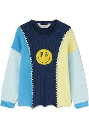 Palm Angels Kids Pullover im Patchwork-Look - Blau