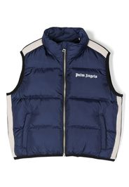 Palm Angels Kids logo-print padded gilet - Blau