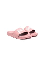 Palm Angels Kids logo-print slides - Rosa