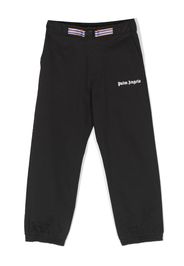 Palm Angels Kids logo-print cotton trousers - Schwarz