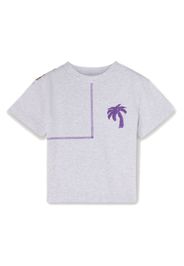 Palm Angels Kids T-Shirt mit Animalier-Print - Violett