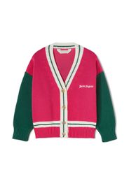 Palm Angels Kids Cardigan in Colour-Block-Optik - Rosa