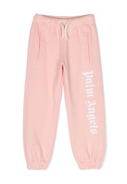 Palm Angels Kids logo-print cotton track trousers - Rosa