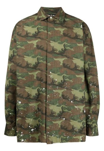 Palm Angels Hemd mit Camouflage-Print - Grün