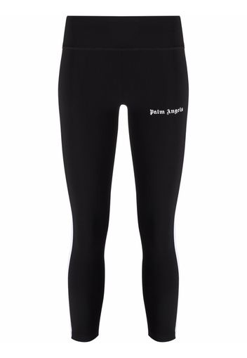 Palm Angels Hoch sitzende Leggings mit Logo - Schwarz