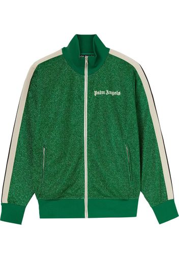 Palm Angels LUREX TRACK JACKET GREEN WHITE - Grün