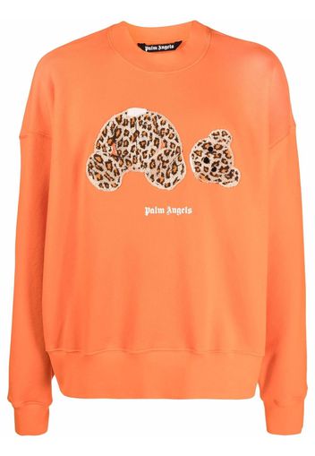 Palm Angels Leopard Teddy sweatshirt - Orange