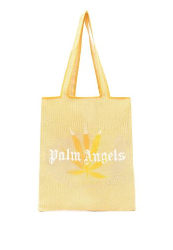 Palm Angels logo-print tote bag - Gelb