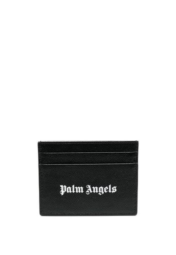 Palm Angels Kartenetui mit Gotik-Print - Schwarz