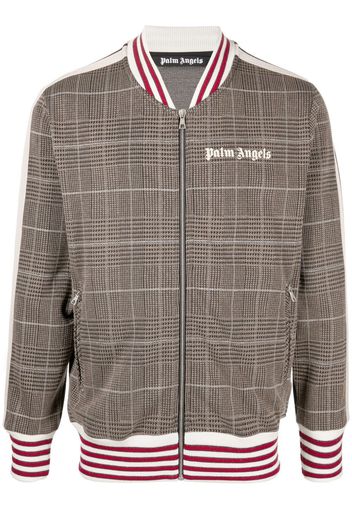 Palm Angels checked bomber jacket - Braun