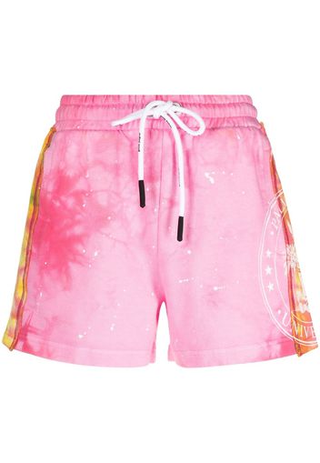 Palm Angels tie-dye cotton track shorts - Rosa