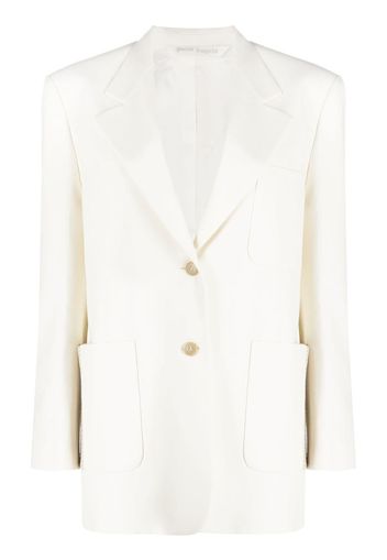 Palm Angels knitted tape-detail blazer - Weiß