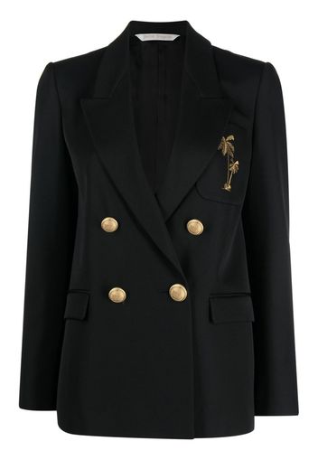 Palm Angels palm-embroidered blazer - Schwarz