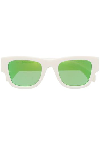 Palm Angels square-frame mirrored sunglasses - Weiß