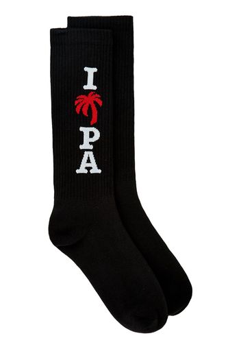 Palm Angels I Love PA ankle socks - BLACK