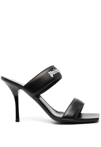 Palm Angels 105mm logo-print leather sandals - Schwarz