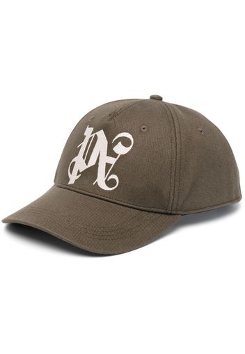 Palm Angels Baseballkappe mit Monogramm-Stickerei - Braun