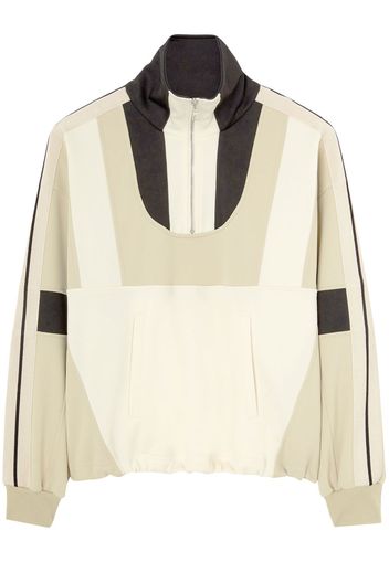 Palm Angels panelled half-zip jacket - Nude