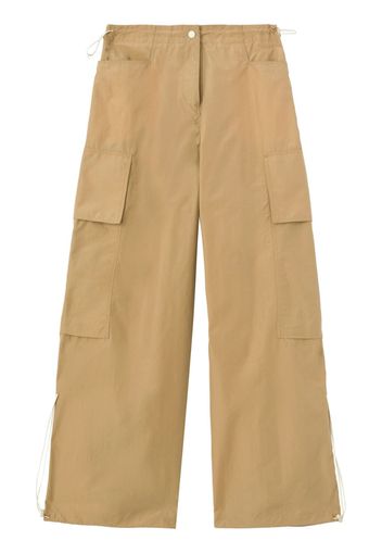 Palm Angels low-rise wide-leg parachute trousers - Nude