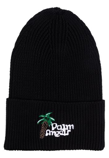 Palm Angels Sketchy embroidered-logo beanie - Schwarz