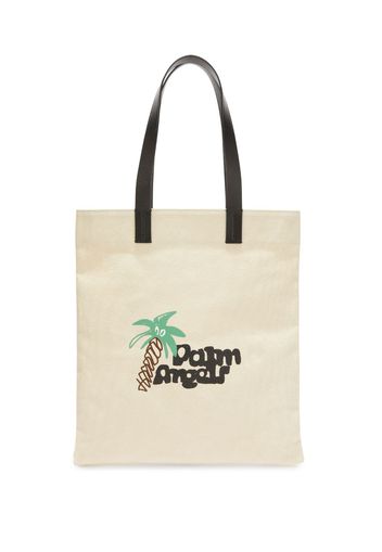 Palm Angels Sketchy logo-print tote bag - Nude