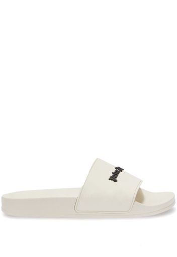 Palm Angels logo-print slides - Nude