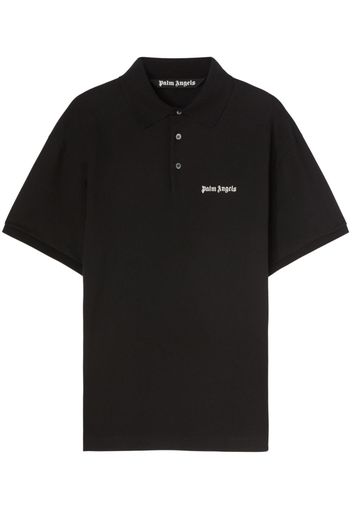 Palm Angels Poloshirt mit Logo-Stickerei - Schwarz