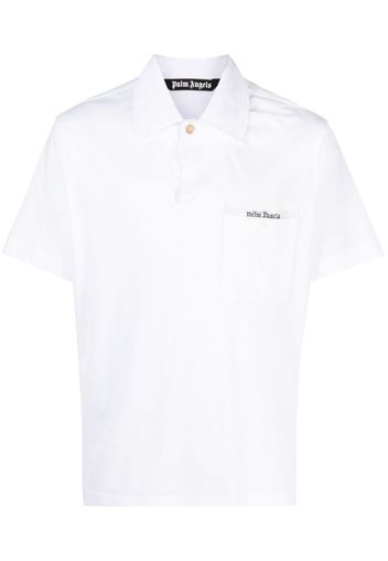 Palm Angels Sartorial Tape cotton polo shirt - Weiß